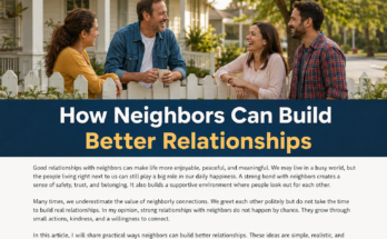 How Neighbors Can Build Better Relationships