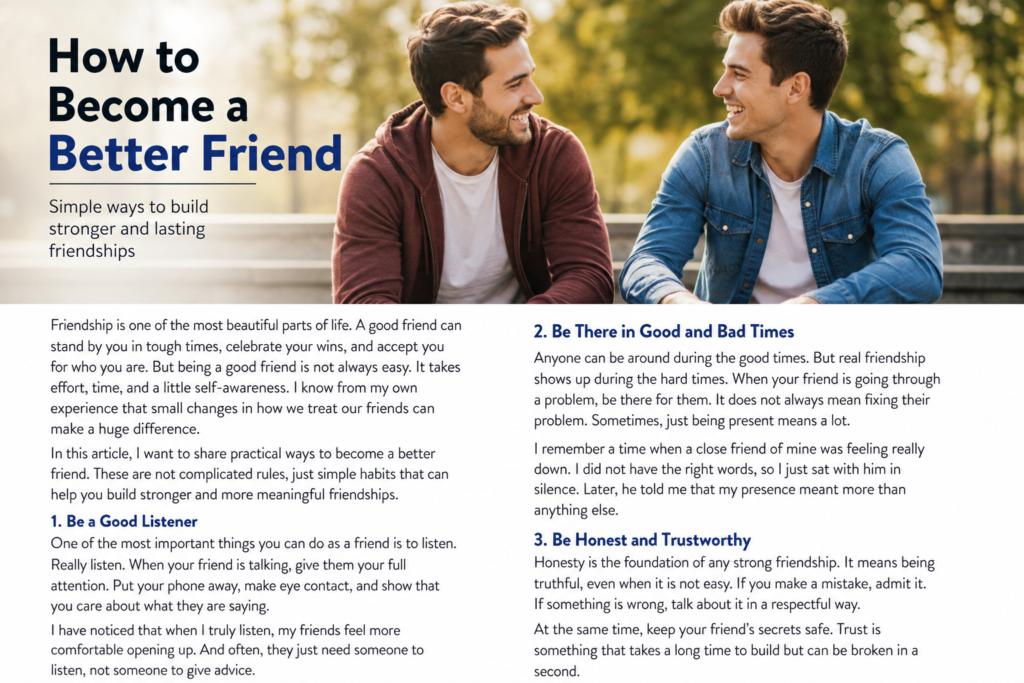 How to Become a Better Friend
